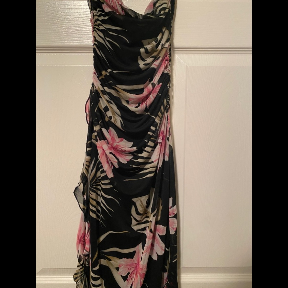 Tube top dress side fray medium
